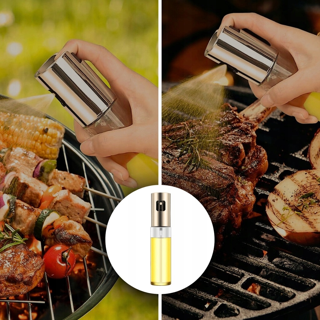 SPRYSKIWACZ DO OLIWY OLEJU OCTU DOZOWNIK W SPRAYU 100 ML MGIEŁKA DO POTRAW Długość 4 cm