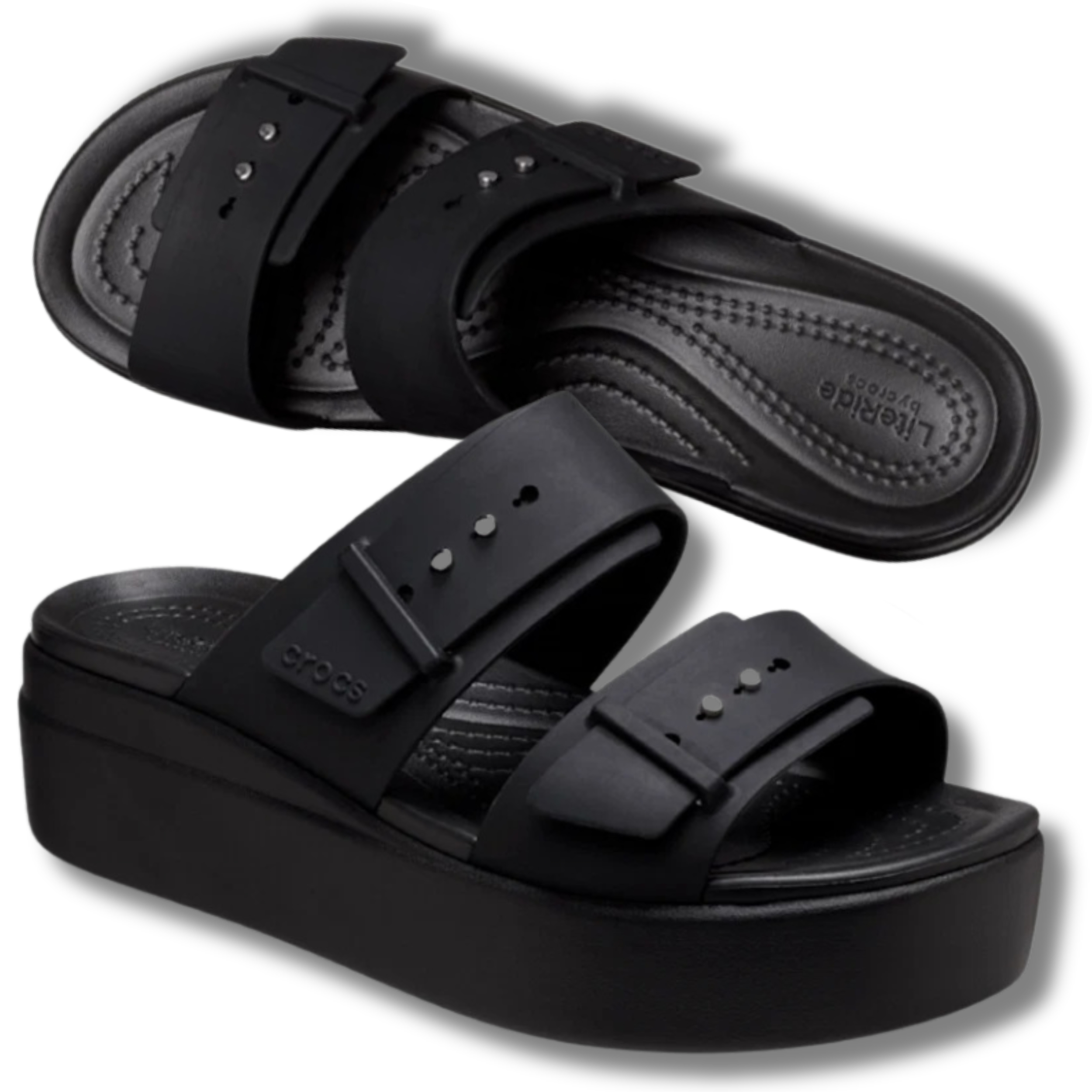 Nazouváky Pohodlné Crocs Na Každý Den Černé Na Platformě 39,5 W9
