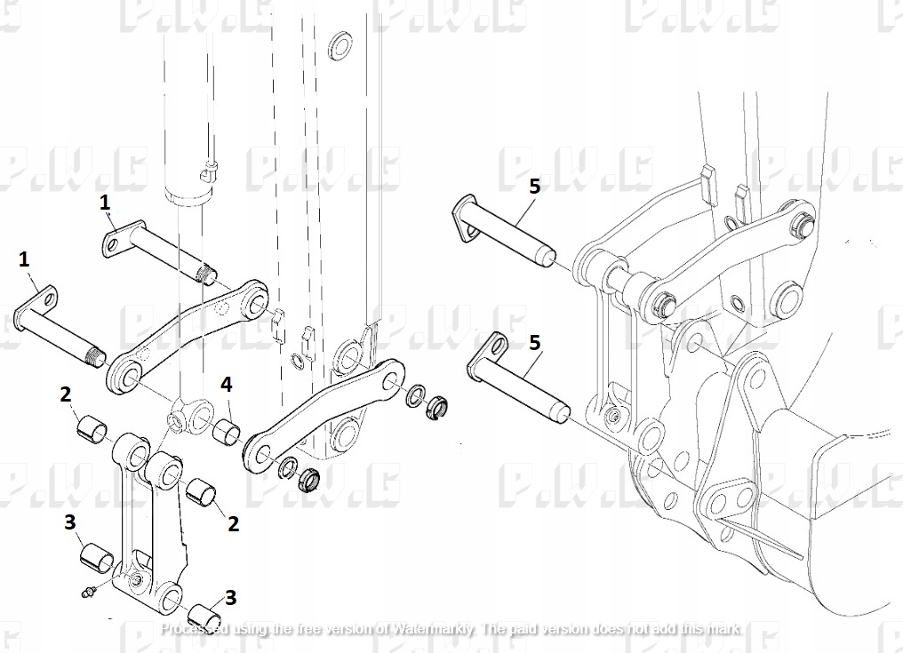 SWORZNIE TULEJE ŁYŻKA KOMATSU WB91 WB93 WB95 WB97 R5/S5 Marka maszyny Komatsu
