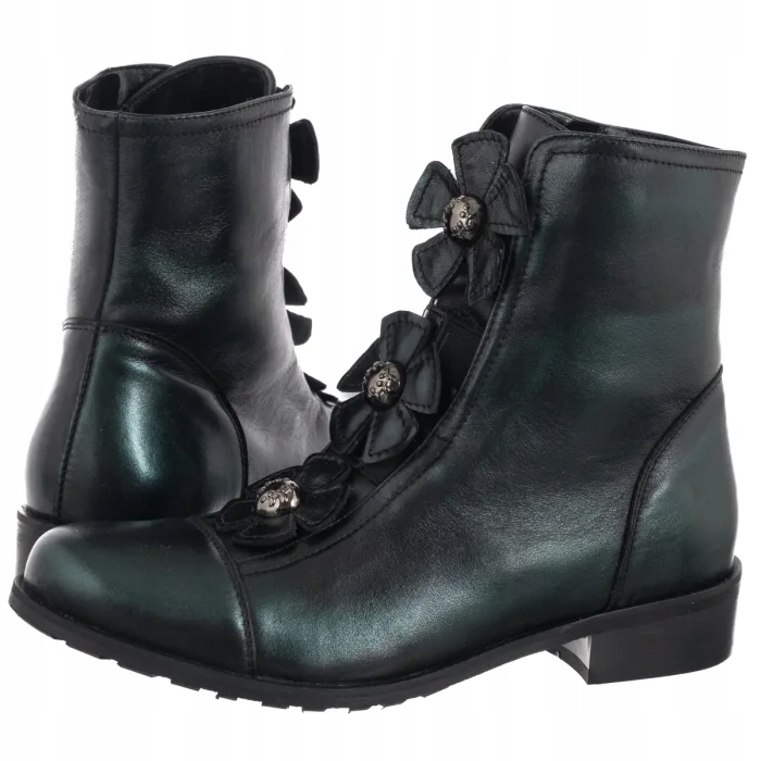 Dámské kožené Kotníkové Boty Nepeke Bego Zelená