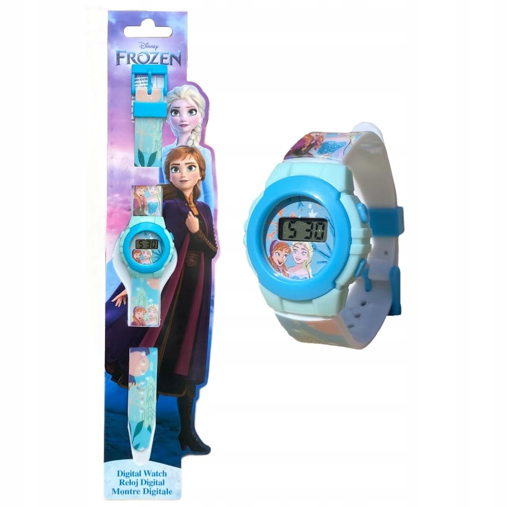 Zegarek Cyfrowy Frozen Elsa i Anna Kids Kształt koperty okrągła