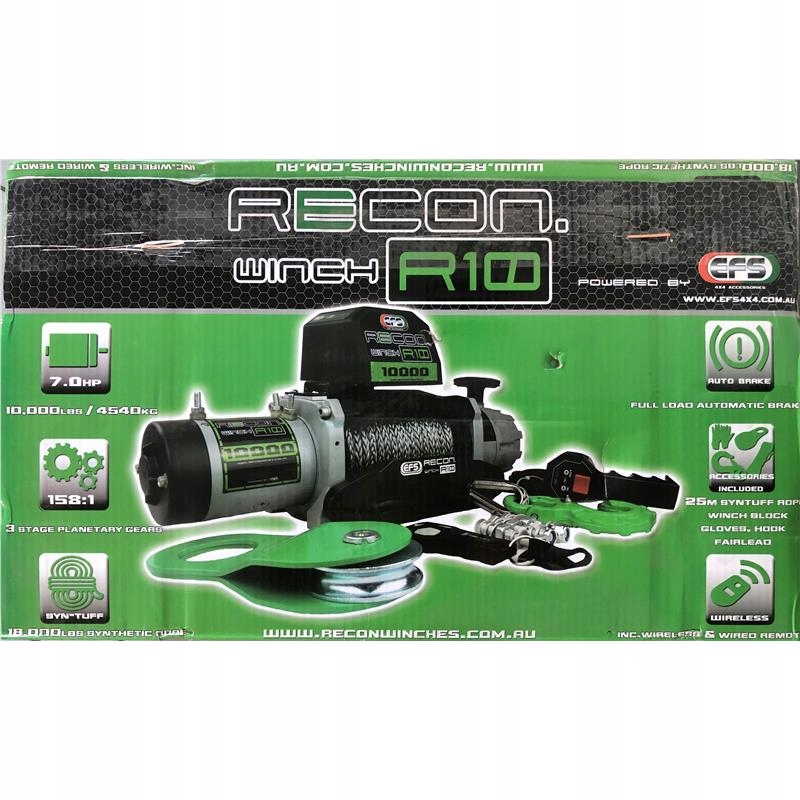 WYCIĄGARKA 7HP 10000LBS/ 4540kg Z LINĄ SYNTETYCZNĄ Uciąg 10000 lb