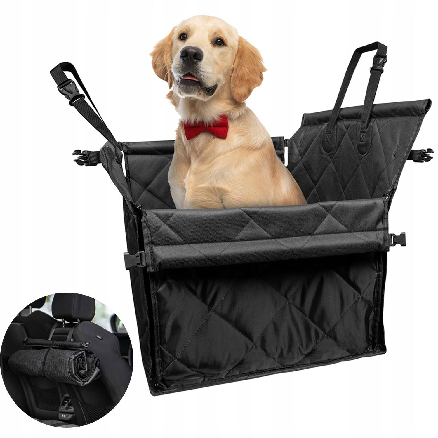 Levně Podložka Pro Psa Na Autosedačku S Uzavržením Kufru, Protiskluzová, Oxford 600, Černá