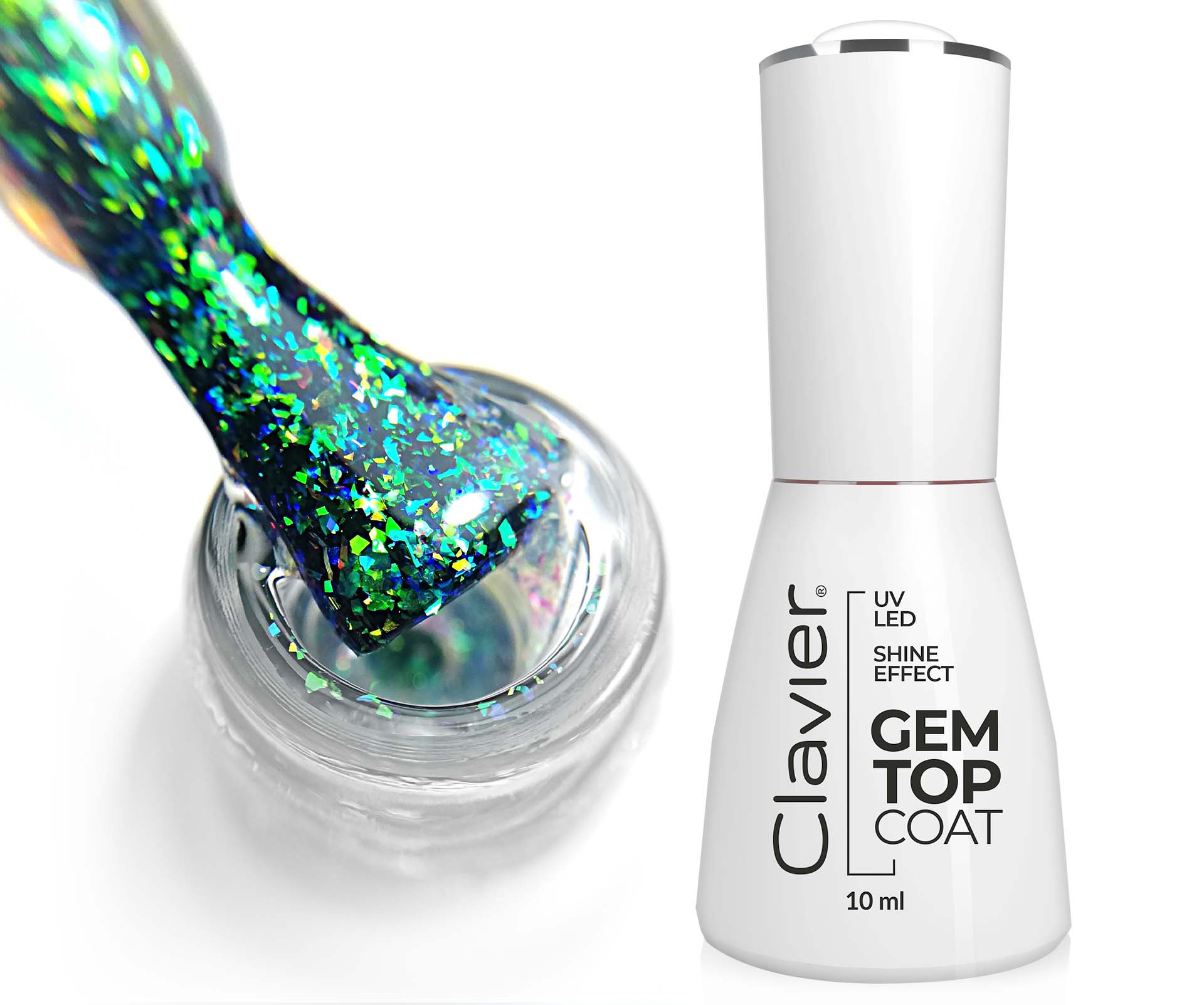 

Top Hybrydowy No Wipe Drobinki Brokat Clavier 10ML
