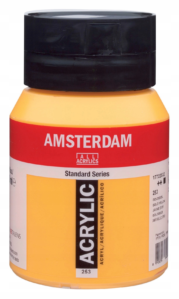 Barva akrylová Amsterdam Standard 500ml Žlutá Zlatá 253
