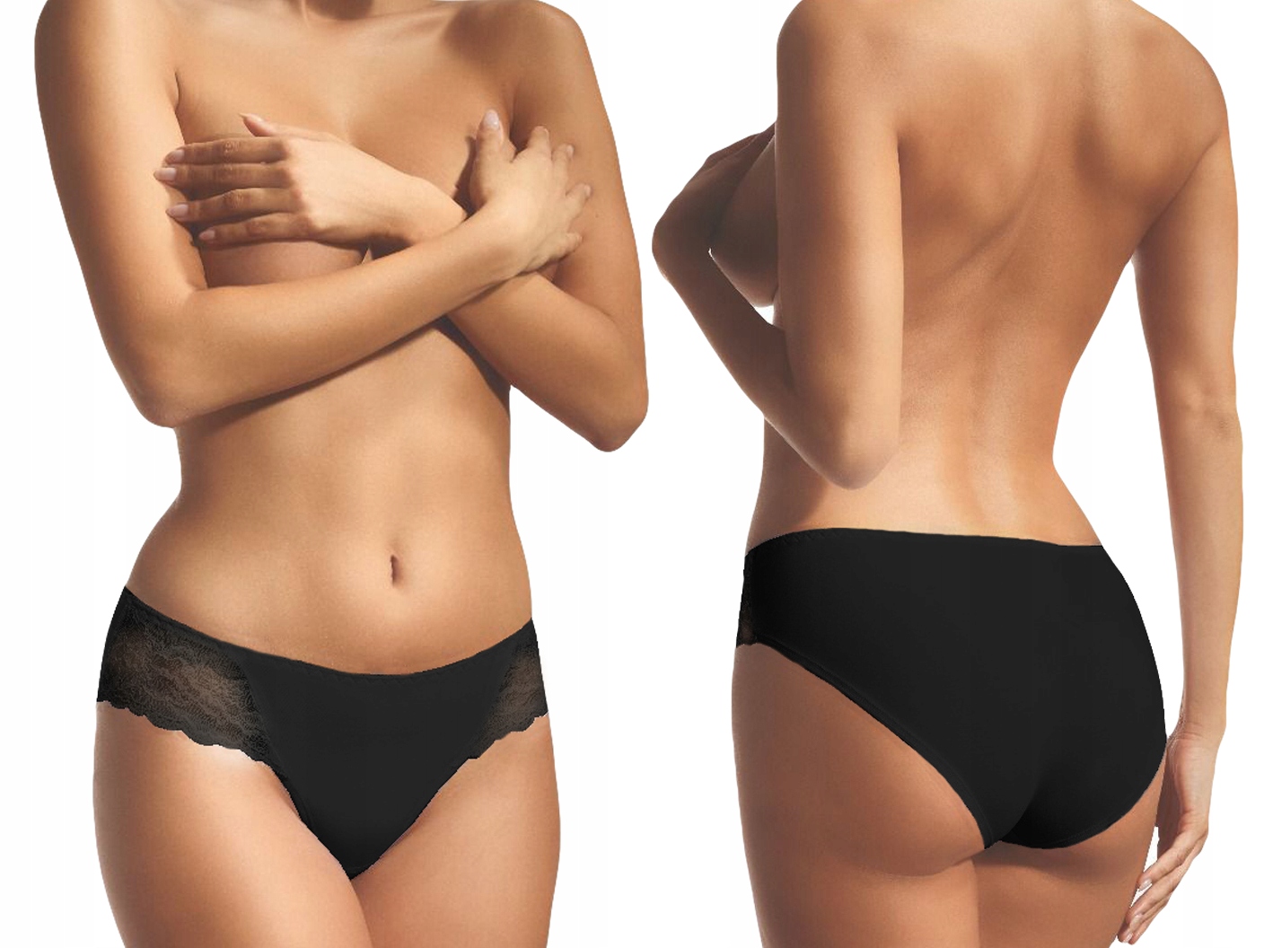 

Majtki Babell 011 - Bawełna Koronka - Czarne - XL