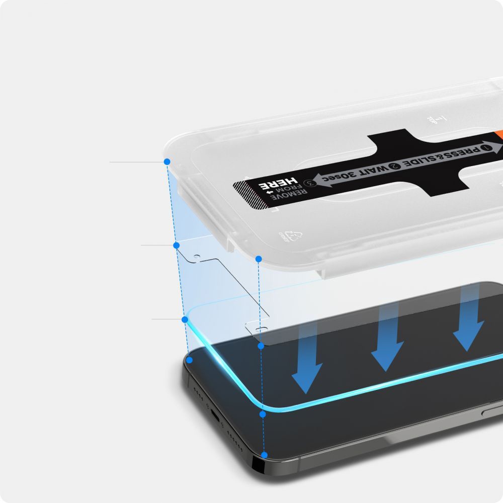 Szkło hartowane Spigen do iPhone 13 /Pro EZ Fit 1P Zestaw do aplikacji tak