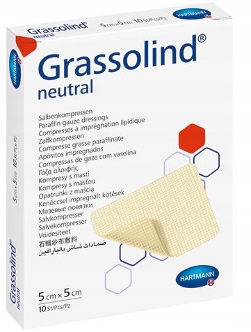 

Hartmann Grassolind 5 cm x 5 cm, 10szt.
