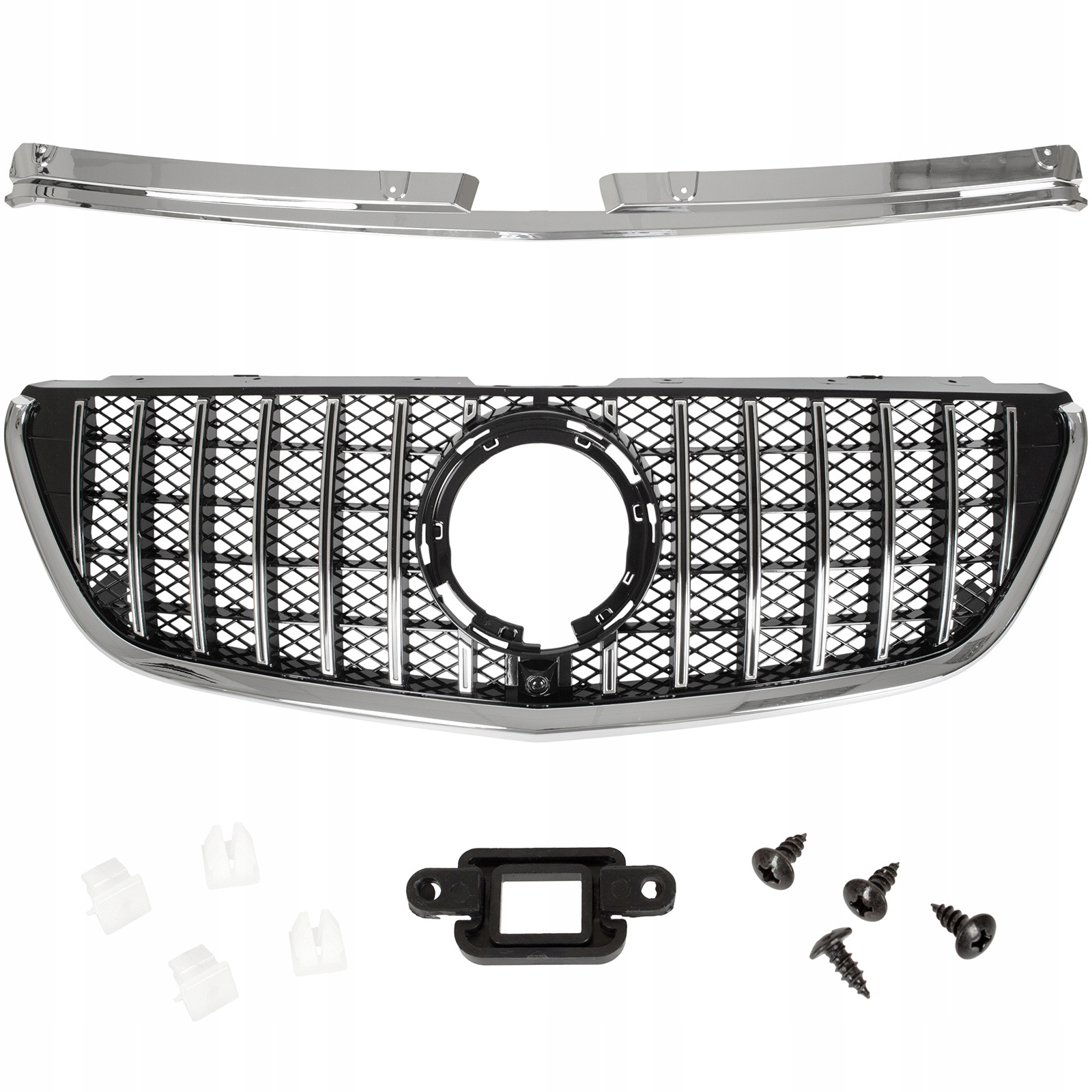 Grill Atrapa pro Mercedes Vito W447 19-24 Panamericana Gt Amg Chrom Černý