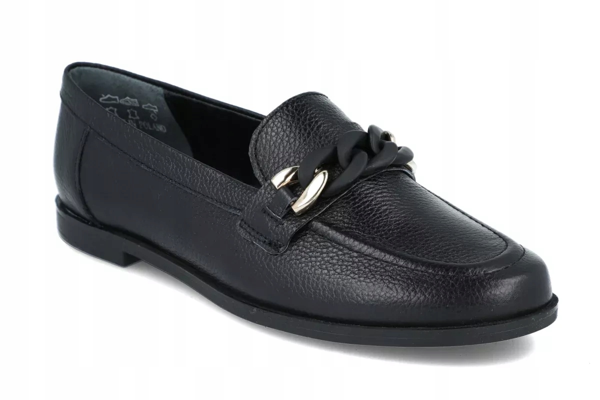 Ryłko mokasíny 1MR44 černé kožené boty vložka Ryłko Relax ploché vel. 36