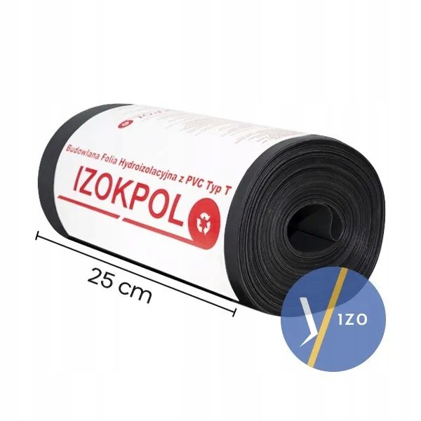 Фундаментная пленка 1,2 мм 25 см горизонтальная изоляция