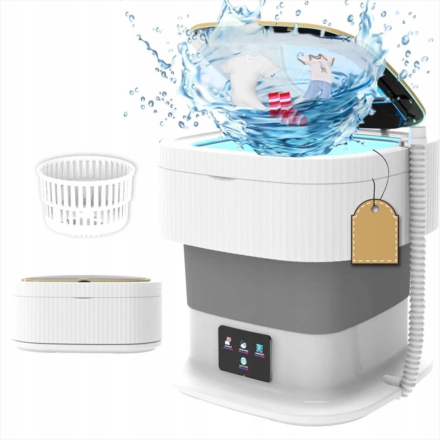 Przenośna mini pralka 11L składana podróżna automatyczna turystyczna pralka