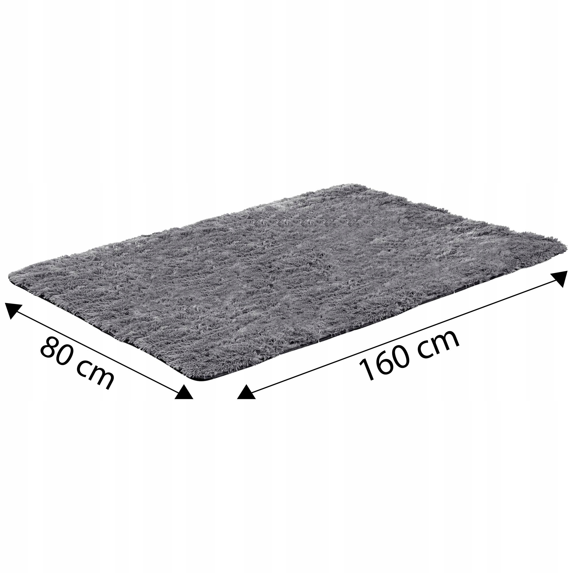 DYWAN SHAGGY FUTRZANY PLUSZOWY ANTYPOŚLIZGOWY DO SALONU POKOJU 80X160 CM Kształt Prostokąt
