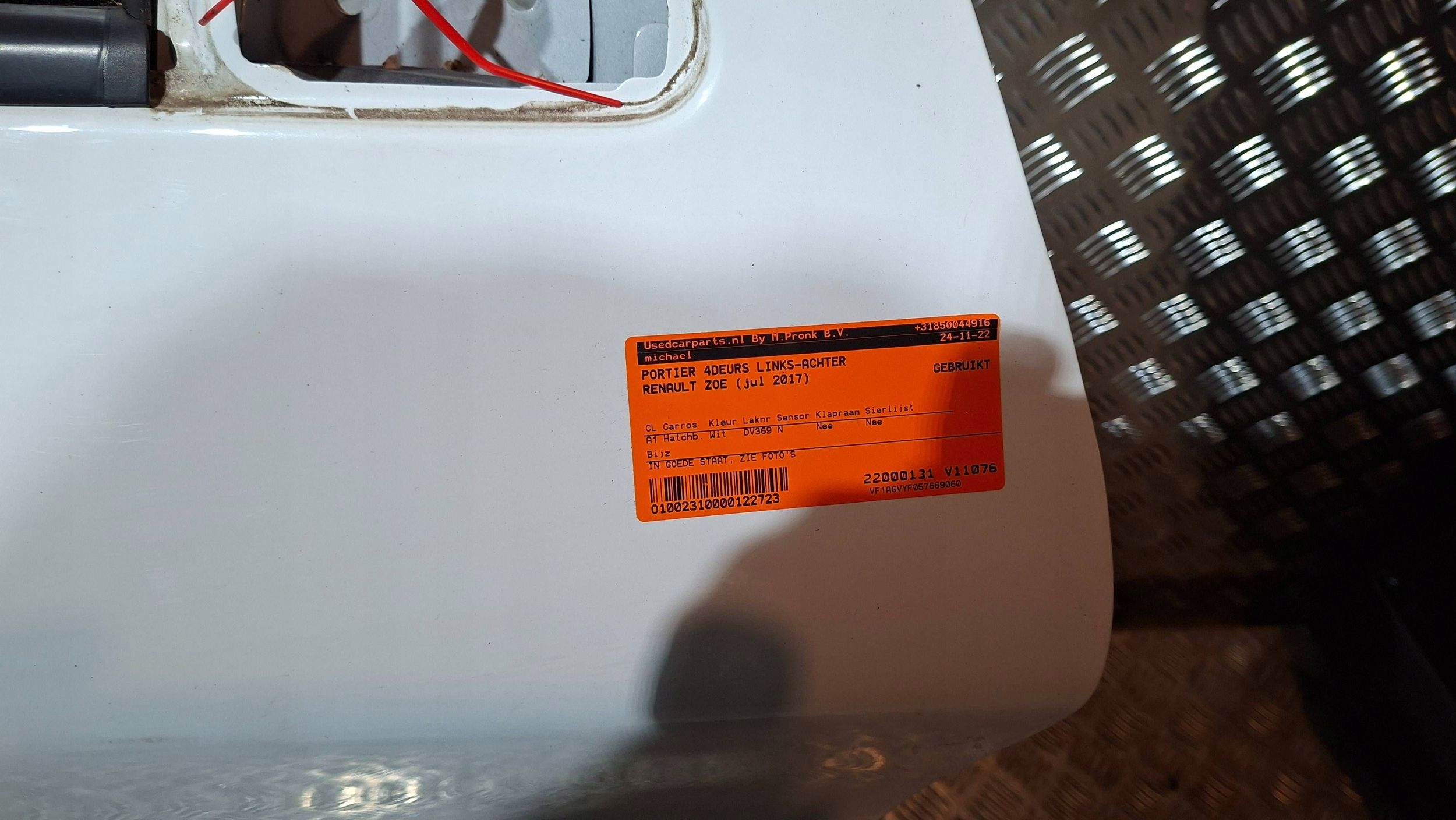 Tür heck links RENAULT ZOE 2012
