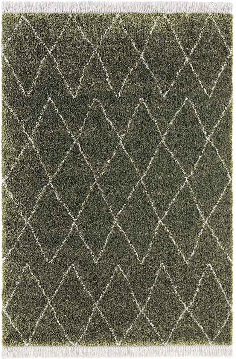 Koberec shaggy boho zelený Mint Rugs Jade 80 x 150 cm