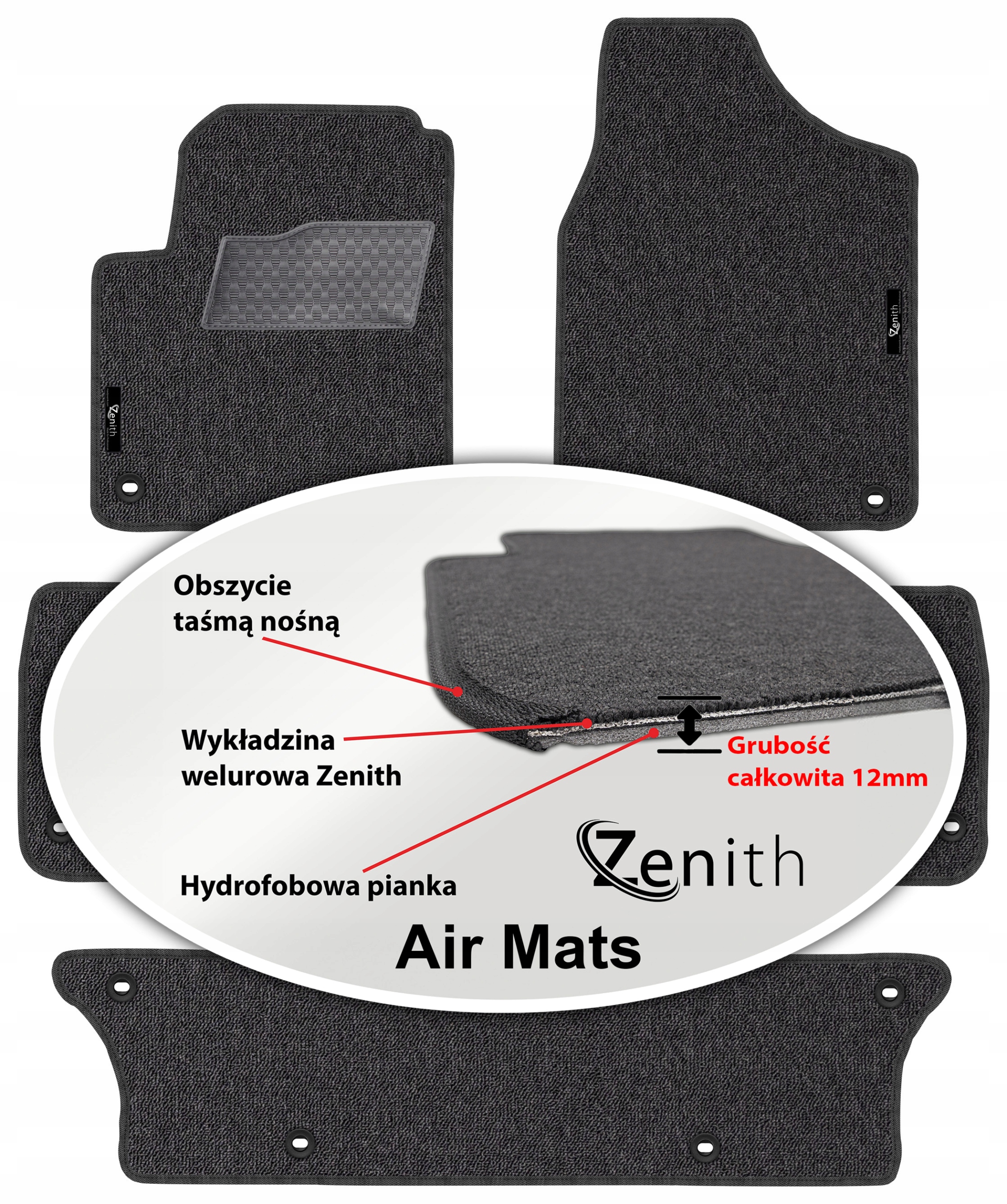 Ford Galaxy I 7os 1995-2006 Velurové koberce do auta Zenith Air Mats