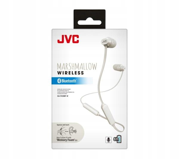 Słuchawki bezprzewodowe JVC HA-FX35BT-W Dokanałowe Mikrofon Białe