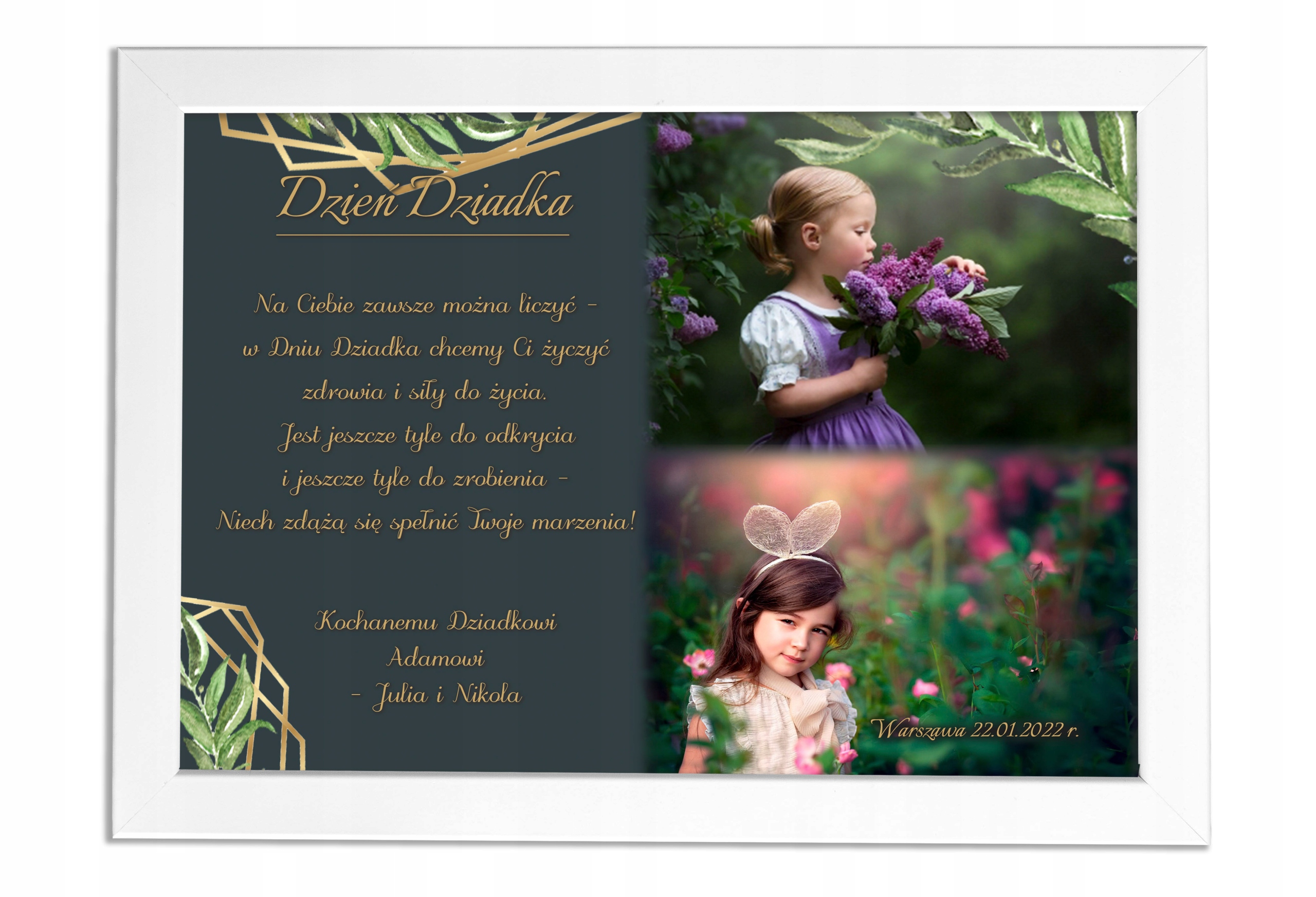 

Prezent na Dzień Babci Dziadka A4 ramka +pakowanie