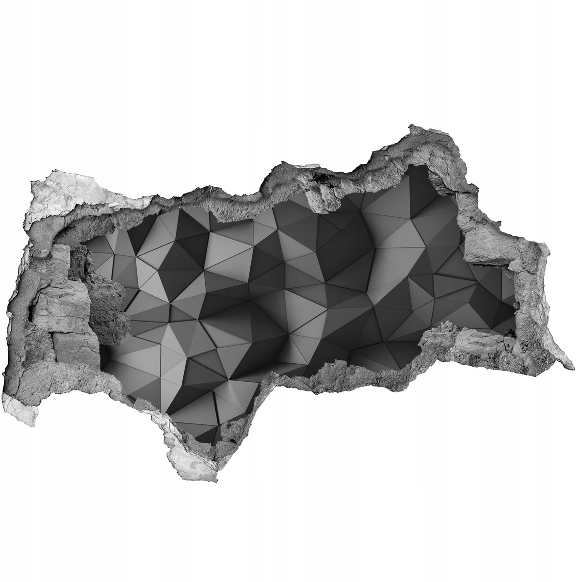 

Samoprzylepna dziura ścienna Abstrakcyjne tło 3D