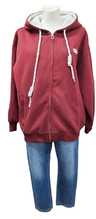 Stylová Krásná Značková Mikina S Vyšívaným Logem A Zipem