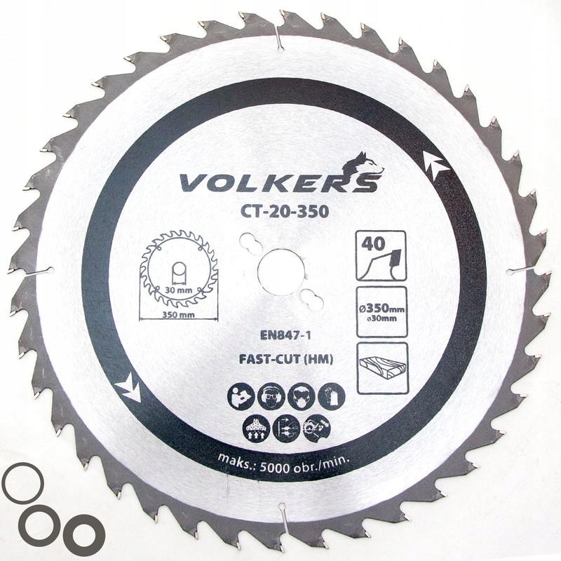 Kotoučová pila na dřevo, 350 x 30 mm T40