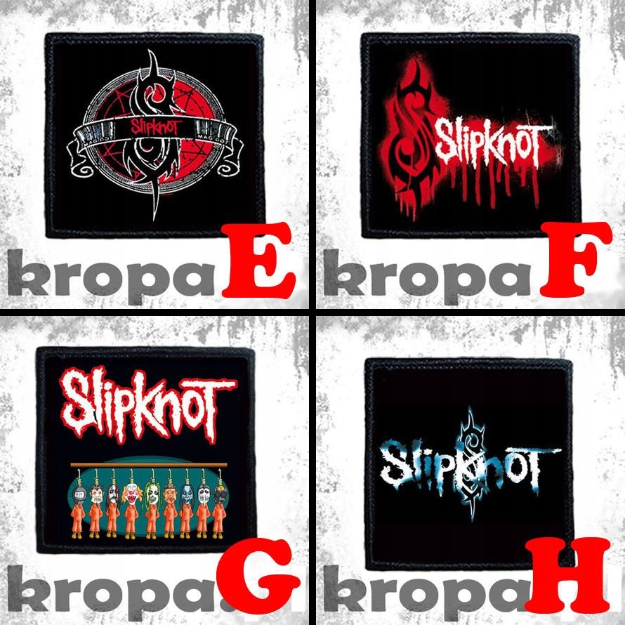 Naszywka SLIPKNOT 8 X 8 cm Dużo Wzorów! Typ naszywka