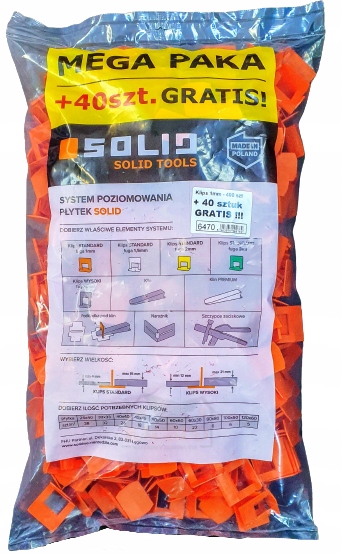 

Solid Klipsy Do Poziomowania Płytek Klips 1mm 440s