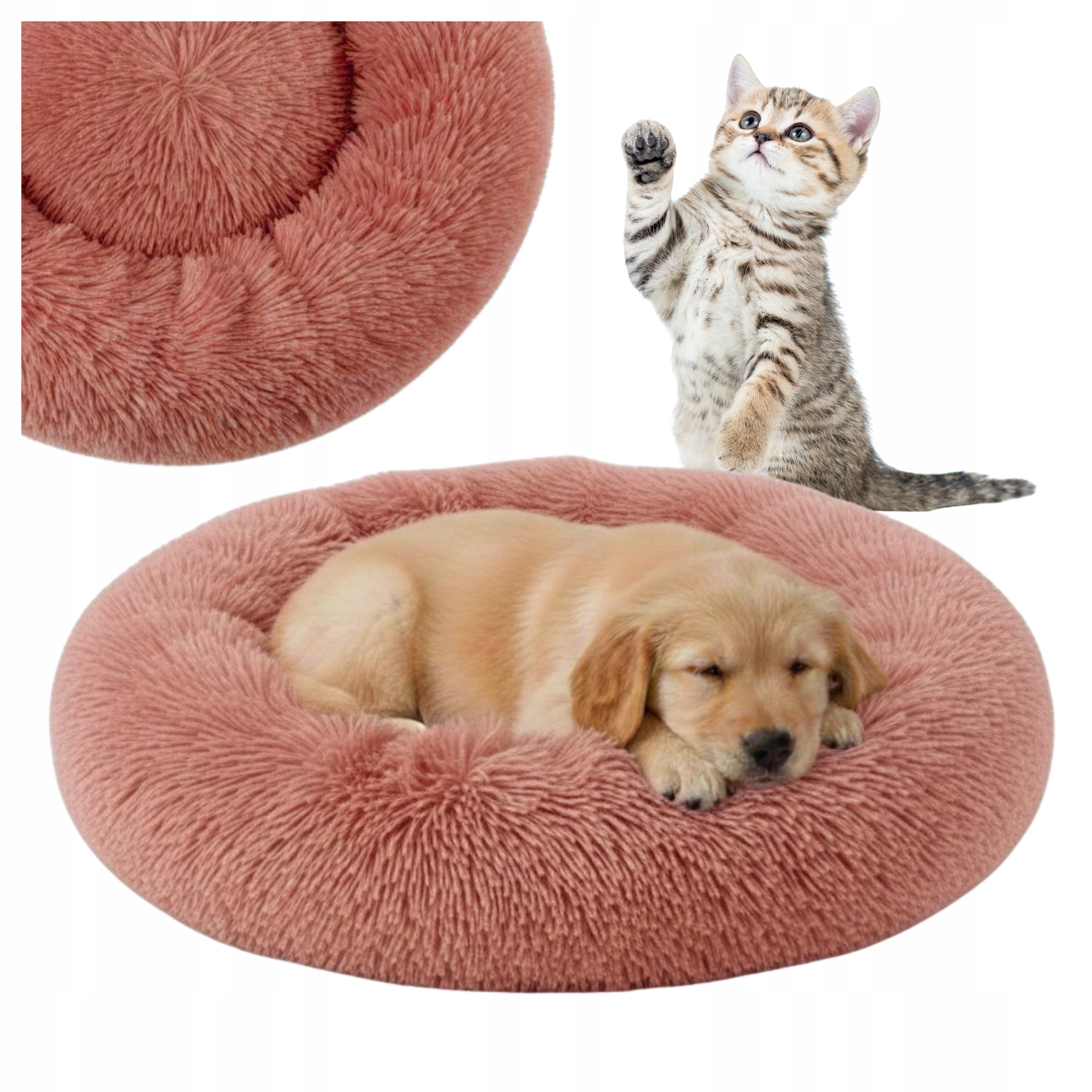 pelíšek pro psa karamelový 80 cm x 80 cm