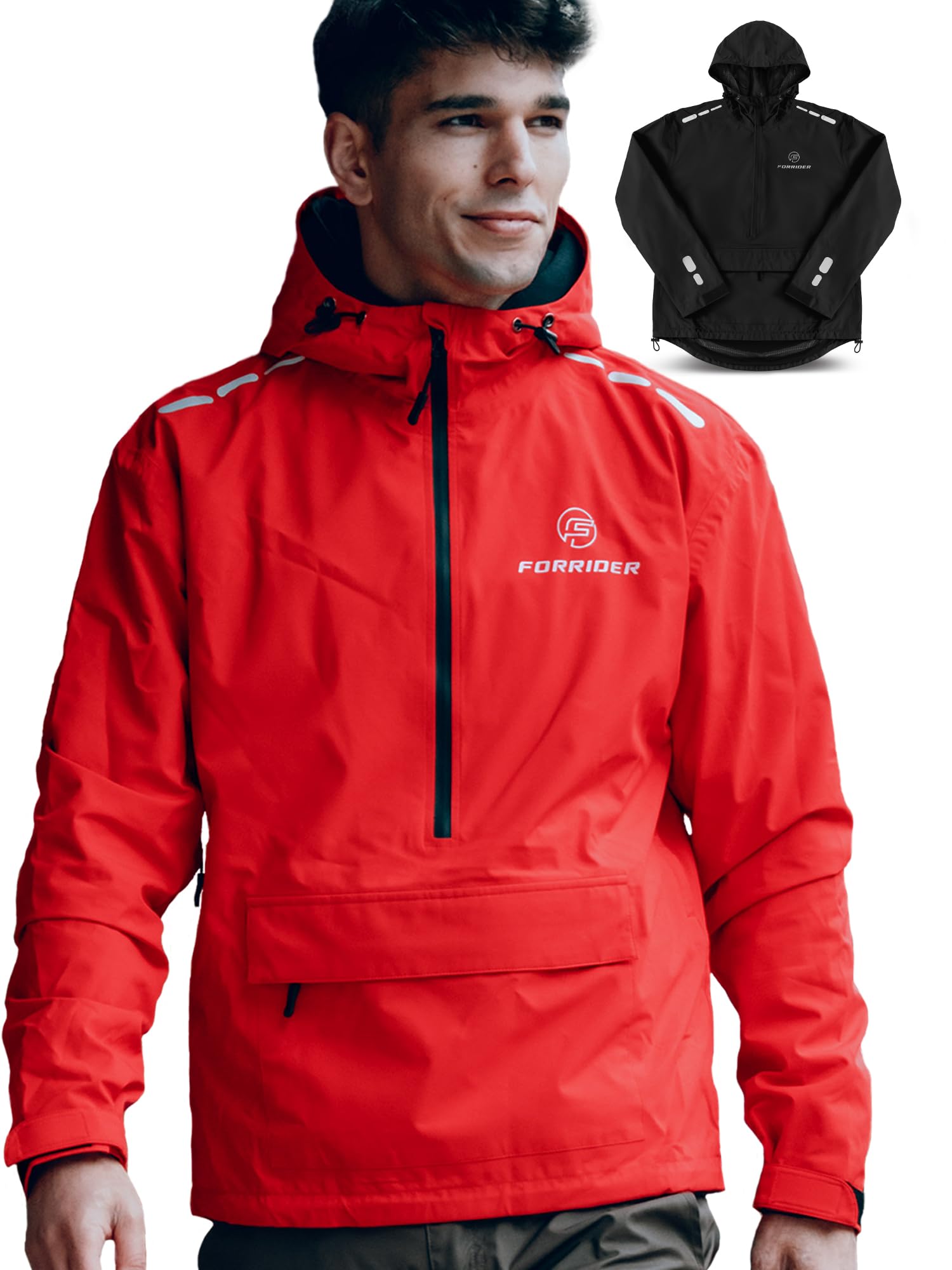 Kurtka rowerowa męska wiatroszczelna wodoodporna odblaskowa M/L