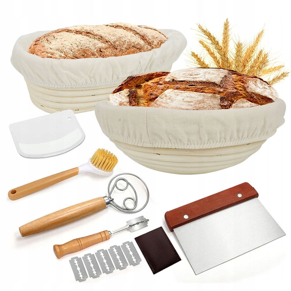 Forma Na Pečení Chleba Na Kvásku Košík Na Kynutí Nožů Sada Na Pečení