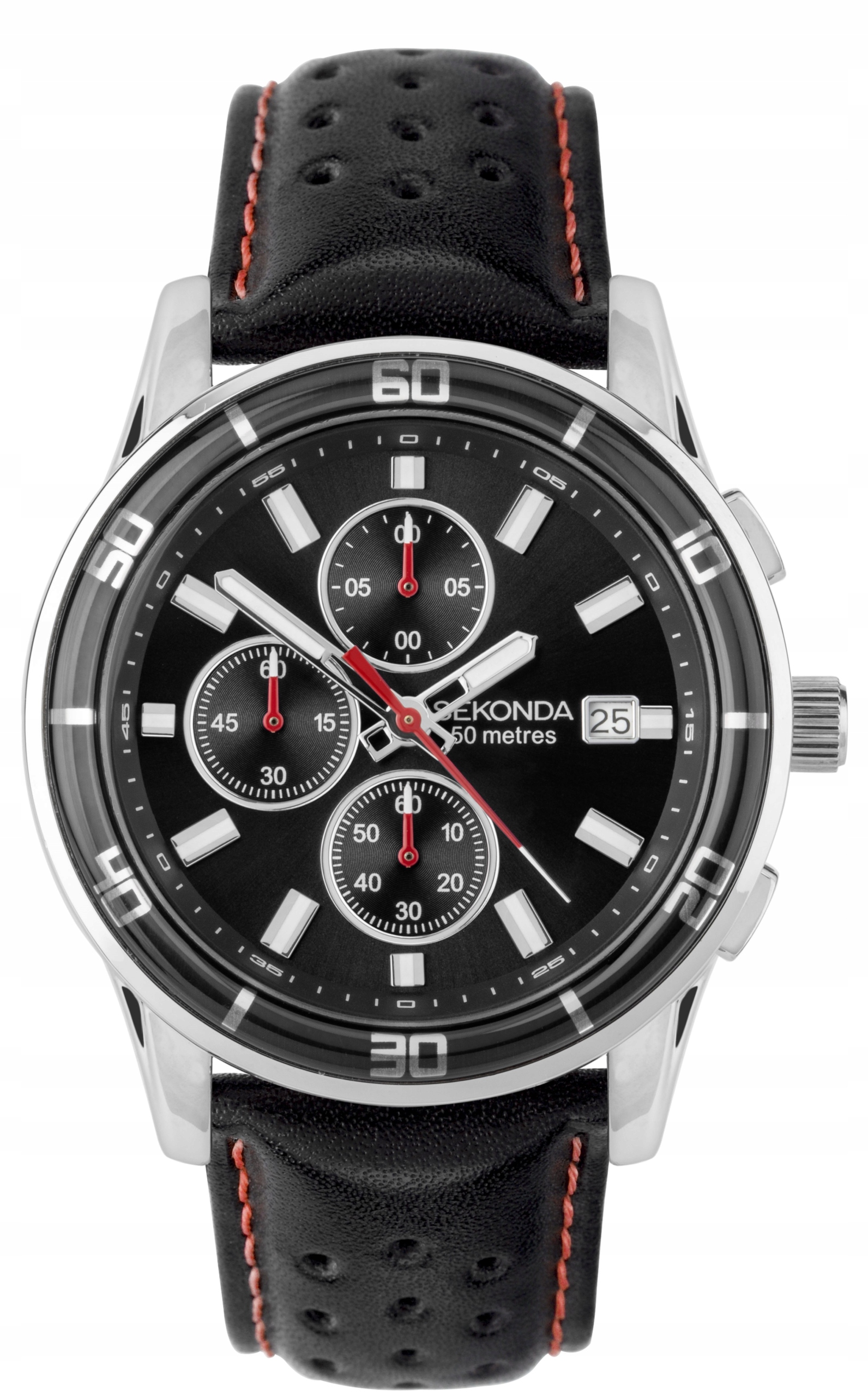 Pánské hodinky Sekonda 30206 černý křemenný klasický řemínek