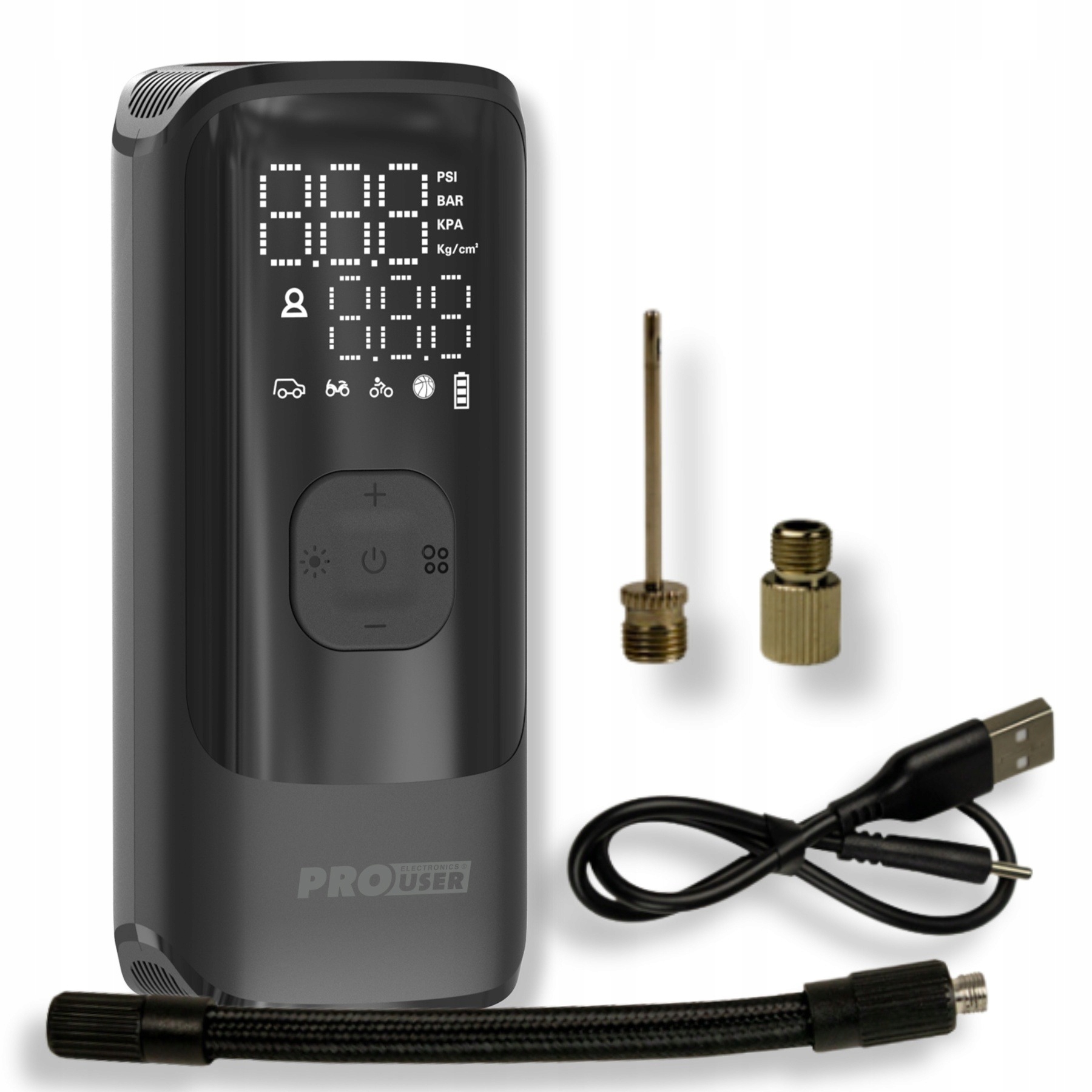 Pompka elektryczna rowerowa kompresor samochodowy powerbank Pro-User AC2400