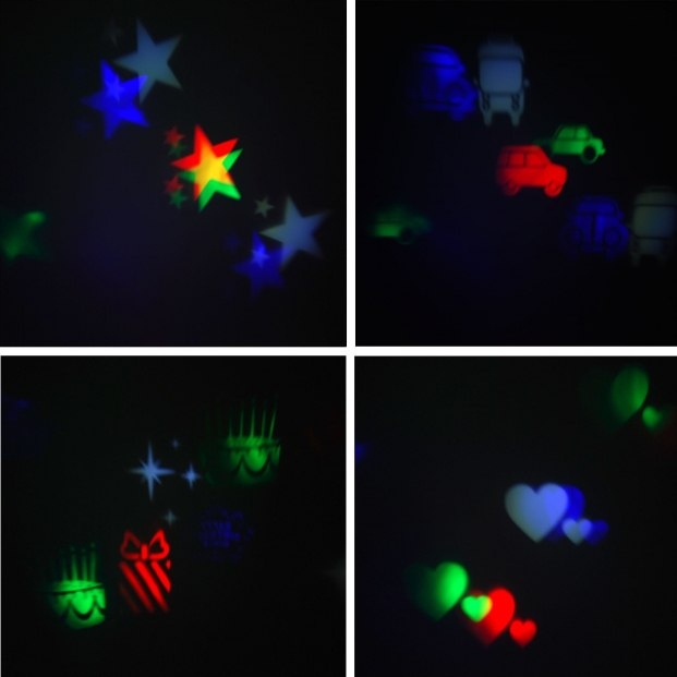 lampka projektor z wymiennymi wzorami 12szt. — 4