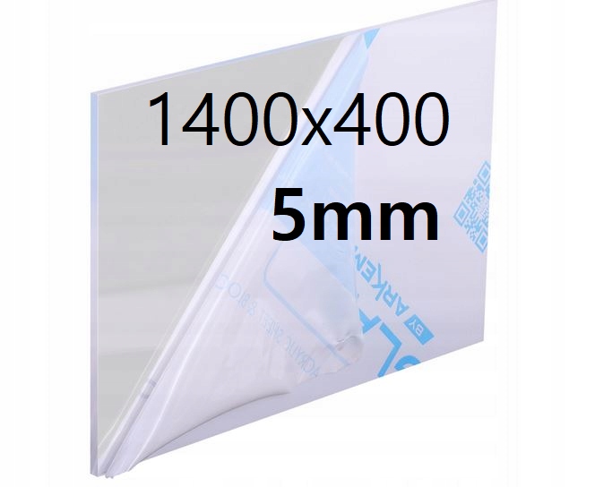 Plexi /plexi Plexi Plexa Bezbarvá na míru 1400x400x5 mm Akrylová Deska