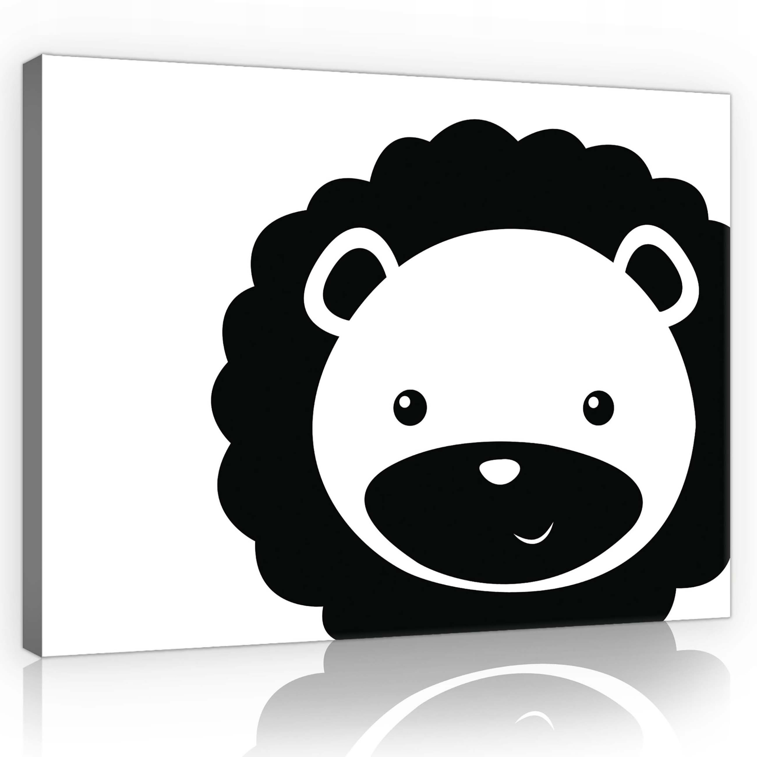 Obraz 100x75 Lvíček milý lev kreslený lev dětský obraz usměvavý