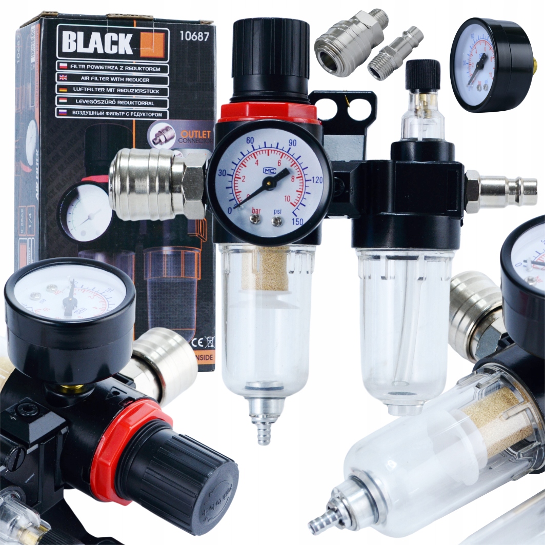 FILTRU DRIEMER OILER REDUCTOR DE AER COMPRESOR 1/4 NEGRU