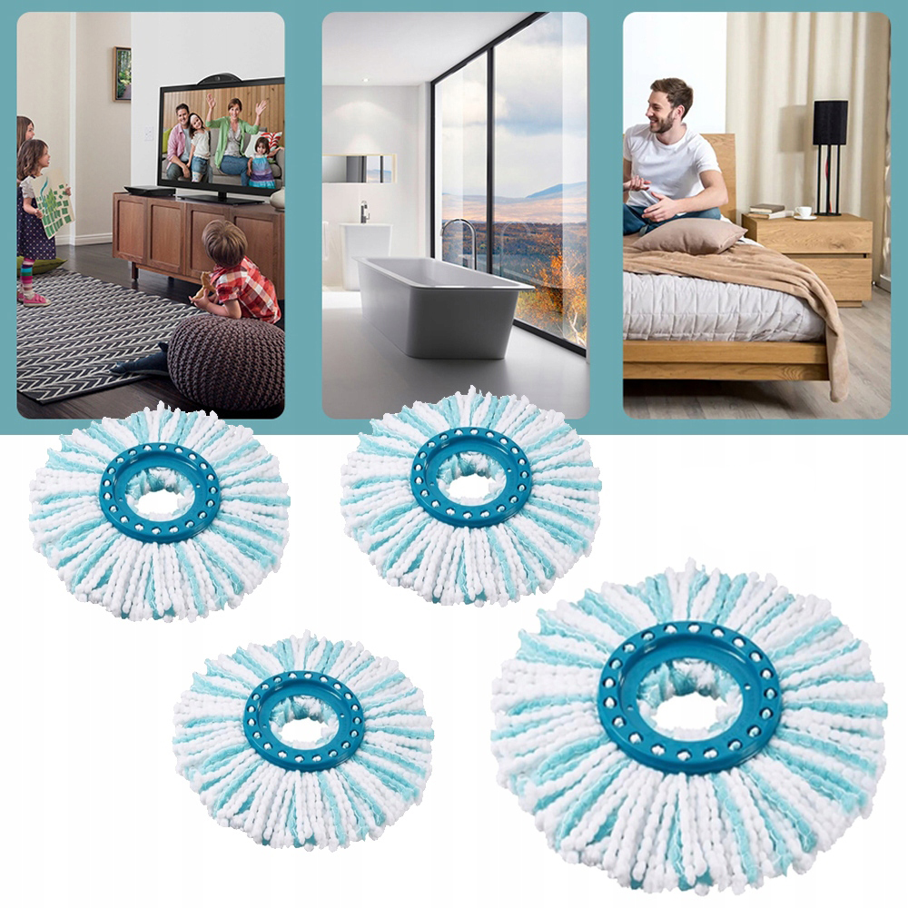 4 Kusy Vyměnitelných Nástavců Pro Mikrosadu Mopu Leifheit Clean Twist Disc