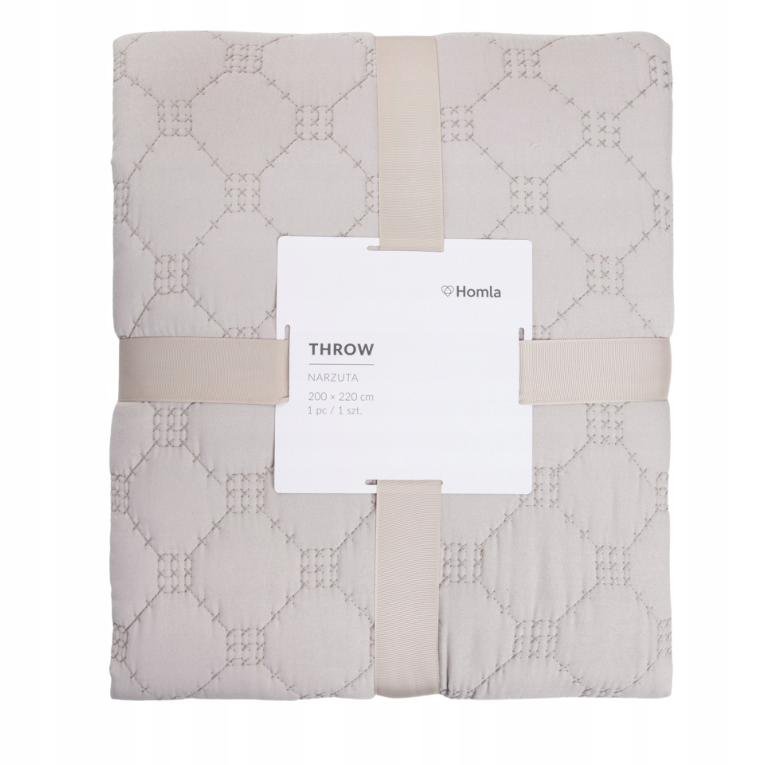 Přehoz Sprout prošívaný béžový 200 x 220 cm Homla