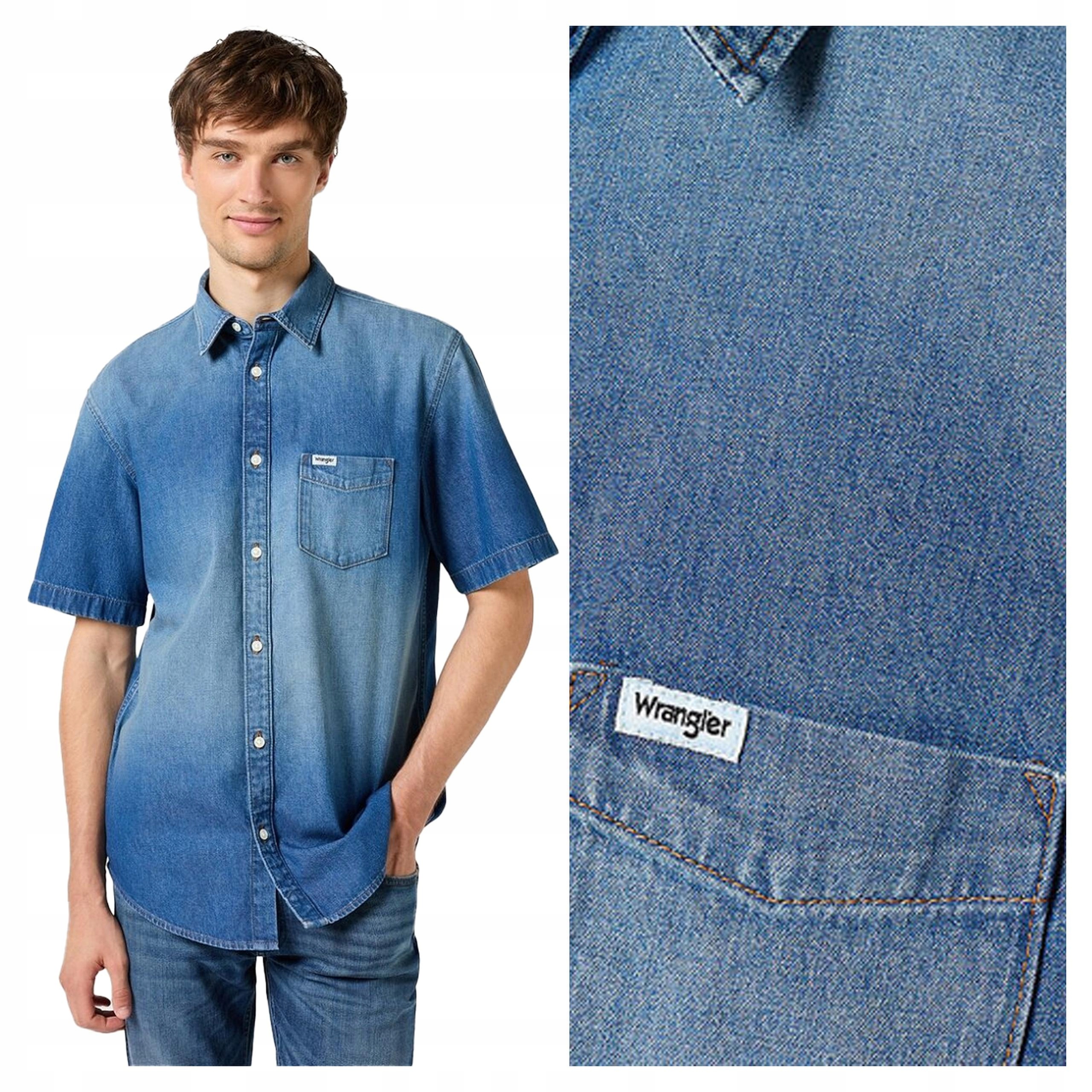 Pánská košile Wrangler Ss 1 Pkt Shirt M