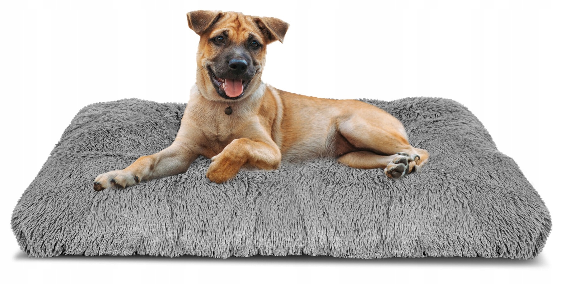 Levně Pelíšek pro psa polštář s vysokým bokem 100 x 70 cm, světle šedý