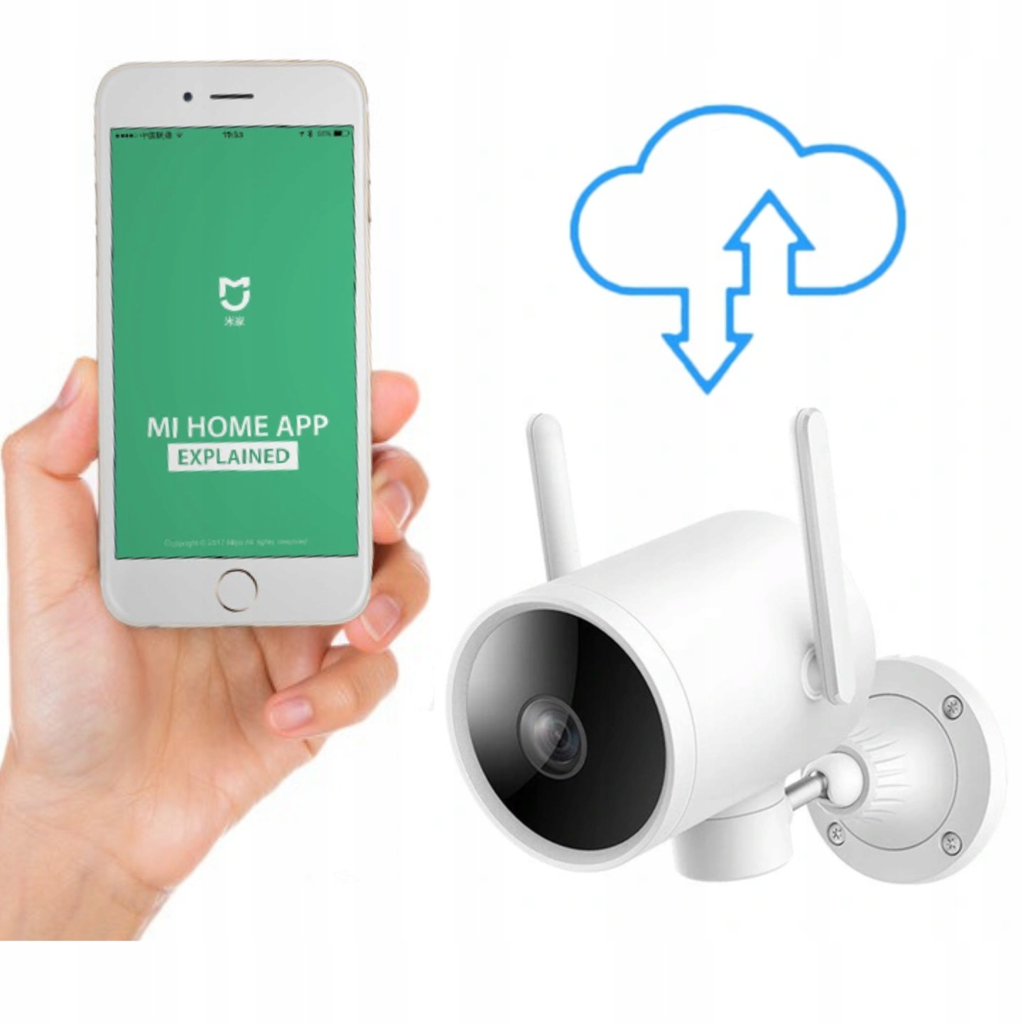 KAMERA ZEWNĘTRZNA BEZPRZEWODOWA OBROTOWA WIFI IP! Rozdzielczość 3 Mpx