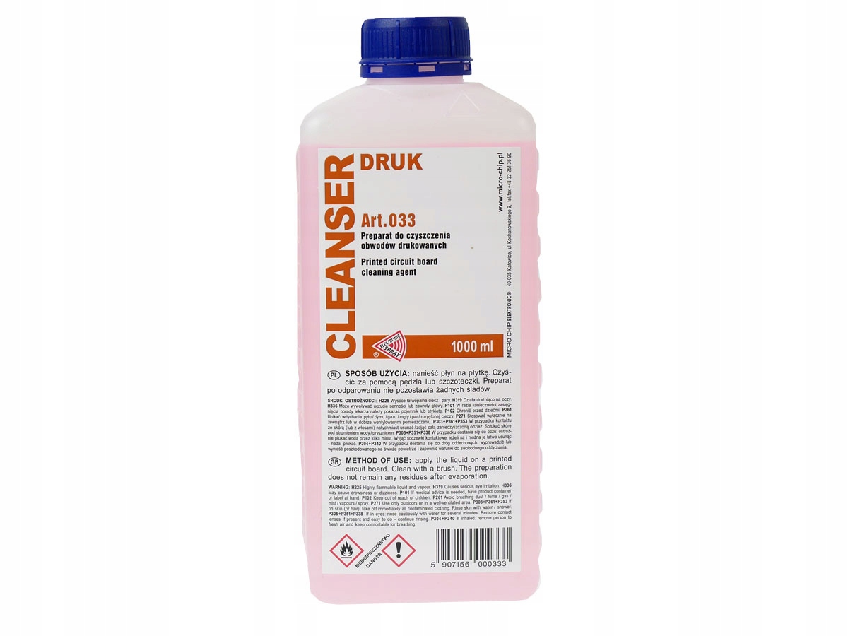 

Cleanser Druk 1L do czyszczenia elektroniki Pcb