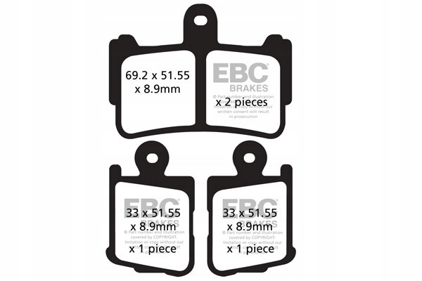 Brzdové platničky Ebc FA499/4HH zosilnené (sada na 1 kotúč)