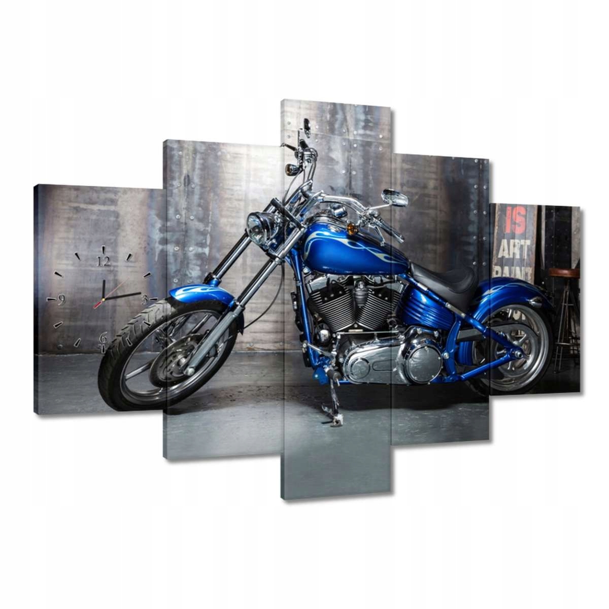 Nástenné hodiny 150x105 Modrý chopper