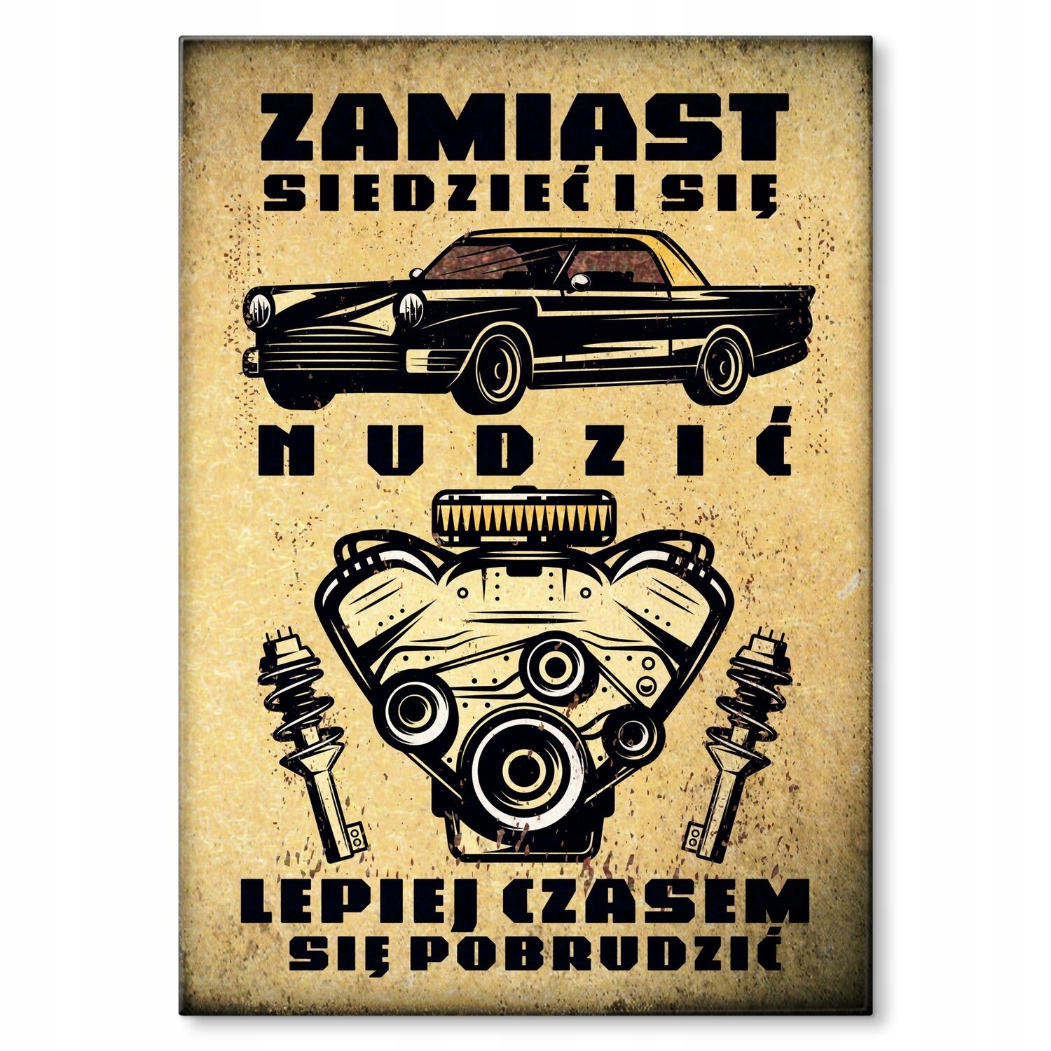 Kovový plakát Místo sezení Dárek 42 x 59 cm