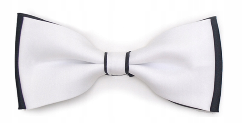 

Mucha Biało Czarna Biała Męska Muszka Matowa