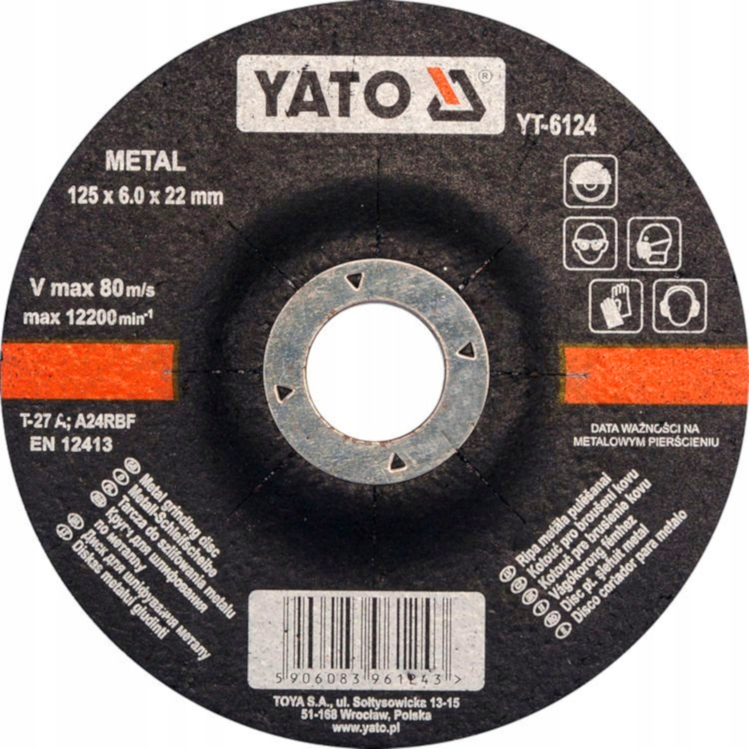 

Tarcza Do Szlifowania Metalu 125x6,0 Yato YT-6124
