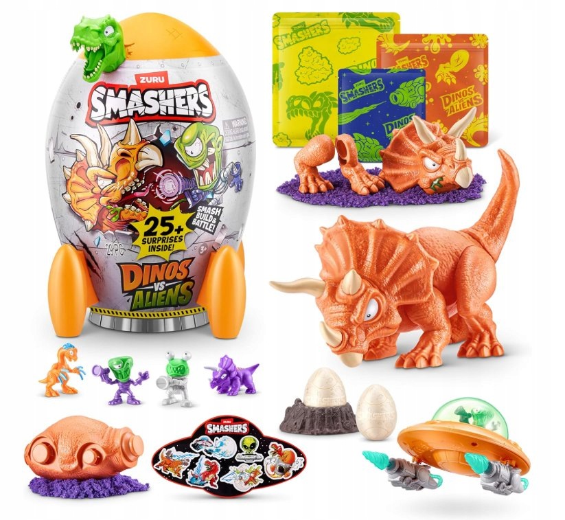 Zestaw z Figurką Zuru Smashers Dinos Vs Aliens Rakieta 74141 Dinozaur