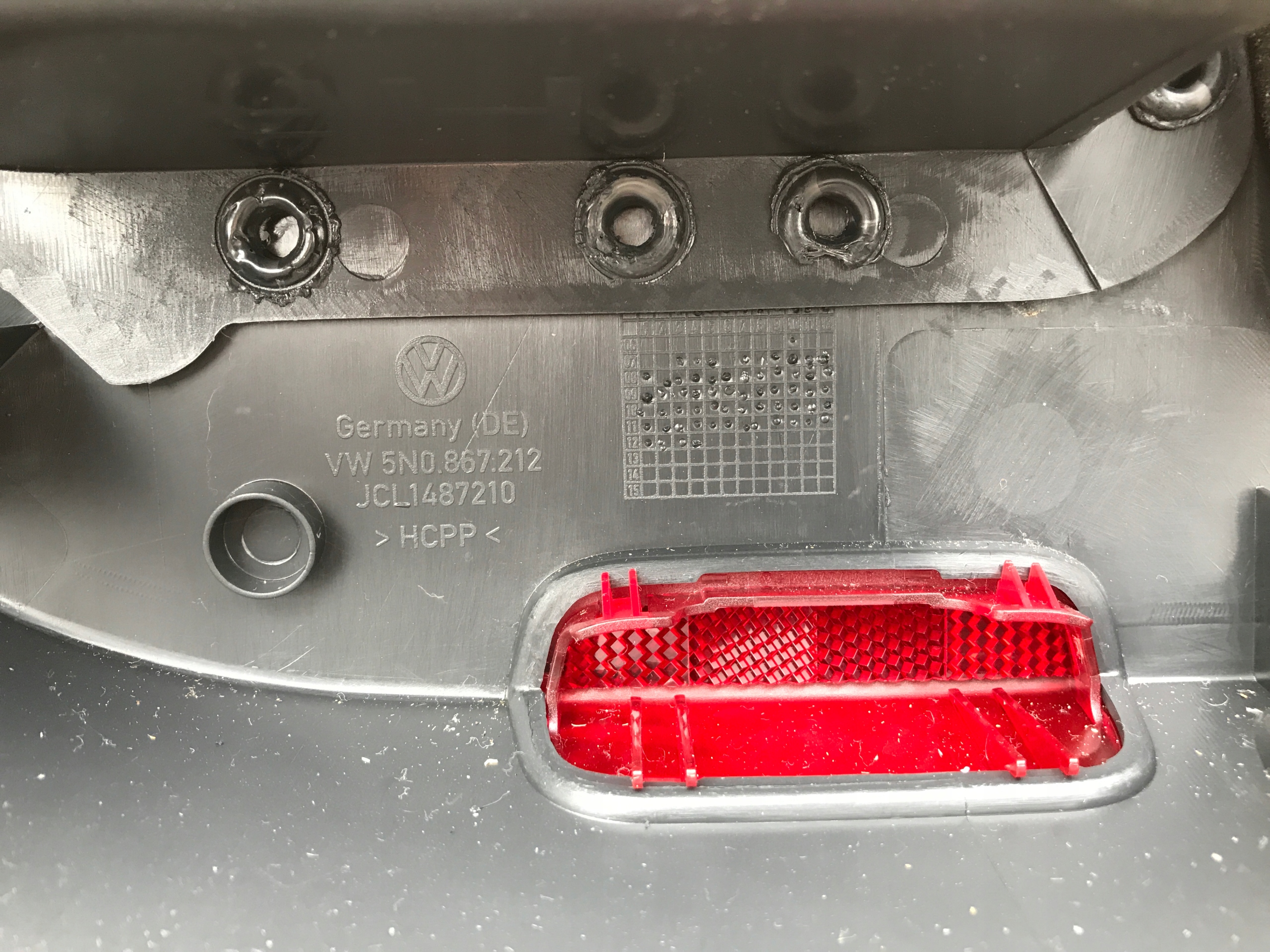 side door right rear part VW TIGUAN 5N0867212