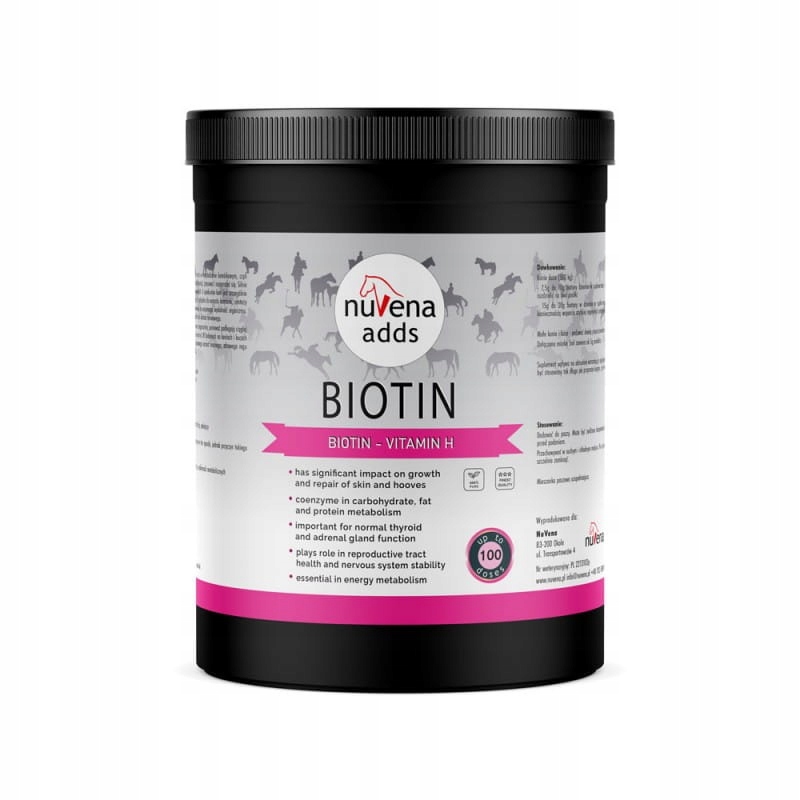 K Suplement Biotyna dla koni Nuba Equi Biotin 1 kg